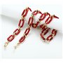PHOEJIX Chaîne de Lunettes Ambre Acrylique Élégant Accessoire pour Lunettes de Soleil et Masques Anti-Perte Collier Classique po
