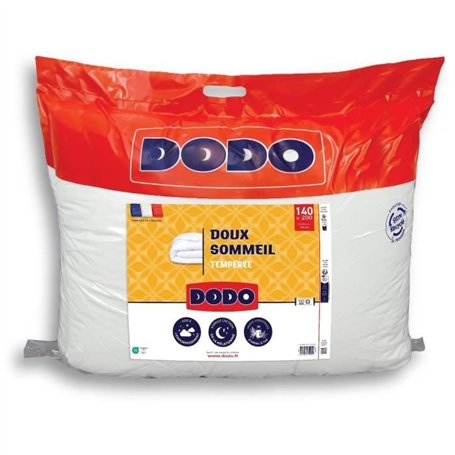 DODO - Couette tempérée 300 g/m² - DOUX SOMMEIL - 140 x 200 cm - Blanc