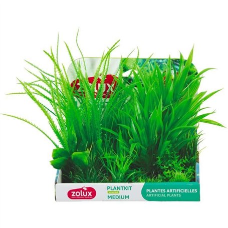 Plantes artificielles pour aquarium - ZOLUX - Plantkit - Taille M - Lot de 6