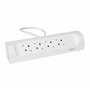Legrand, Perfect-Fit 694501 Multiprise coudée à 45° 4 prises murales et sur table Câble de 1 m Blanc