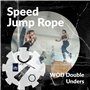 WODGEAR Corde à sauter Crossfit pour WOD/Double Unders Cordes pour adulte (homme et femme) de 3 m avec poignées en aluminium, fi