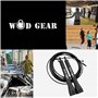WODGEAR Corde à sauter Crossfit pour WOD/Double Unders Cordes pour adulte (homme et femme) de 3 m avec poignées en aluminium, fi
