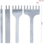 Malayas 4Pcs 6mm DIY Cuir Kit Outils Perforatrice Artisanat du Cuir Griffe Perforateur Trou Couture Diamant Laçage 1+2+4+6 Prong