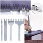 Malayas 4Pcs 6mm DIY Cuir Kit Outils Perforatrice Artisanat du Cuir Griffe Perforateur Trou Couture Diamant Laçage 1+2+4+6 Prong