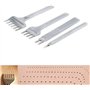 Malayas 4Pcs 6mm DIY Cuir Kit Outils Perforatrice Artisanat du Cuir Griffe Perforateur Trou Couture Diamant Laçage 1+2+4+6 Prong