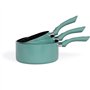 Set de 3 casseroles - LIVOO - MEN125VS - Aluminium revetement antiadhésif - Ø 16 - 18 - 20 cm - Epaisseur 2