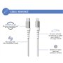 Câble Renforcé USB C / Lightning 3A 2m PD 60W Blanc + Garantie à vie Force Power Lite