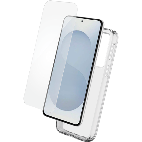 Pack 2 en 1 Coque Samsung Galaxy S25 Edge Souple Transparente + Protège écran 2.5D + SmartFrame™ - Certifié GRS Bigben