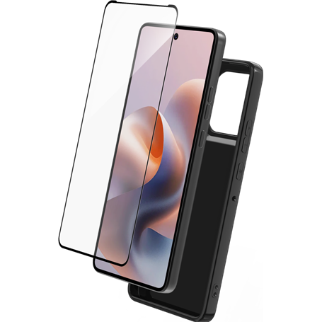 Pack 2 en 1 Coque Motorola G86 Souple Transparente + Protège écran 2.5D + SmartFrame™ - Certifié GRS Bigben