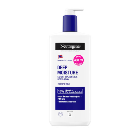 Neutrogena Formule norvégienne Deep Moisture - Lotion corporelle immédiatement absorbante (400 ml) pour plus d'hydratation sur p