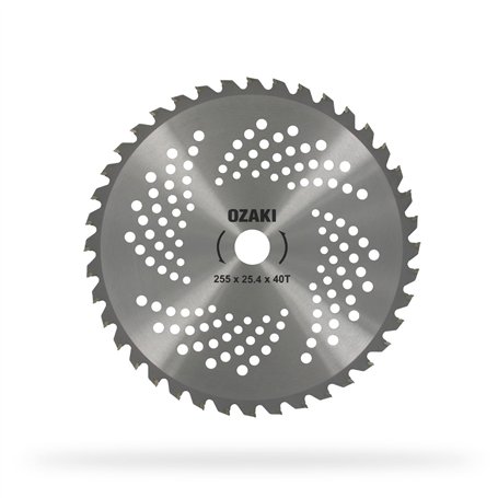 GREENSTAR - Lame 40 Dents Pour Débrousailleuse - Dents à Pointe Carbure - Largeur de Coupe : 255 mm - Epaisseur 1