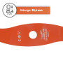GREENSTAR - Lame 2 Dents Profil Courbe - Spéciale Ronces - Adaptable Pour Débroussailleuse - Réduction Du Bruit - Coupe De 280 m