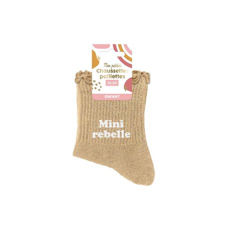 STC Chaussettes paillettes enfant mini rebelle 3-6ans fille