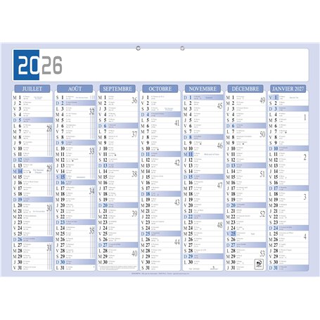 Exacompta - 34202E - Calendrier Bicolore - 43 x 33