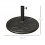 Outsunny Pied de Parasol Base de lestage de Parasol Rond résine Imitation Fonte Motif Rosace diamètre 54,5 cm Poids Net 19 Kg