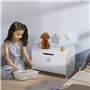 HOMCOM Coffre malle de rangement coffre à jouets dim. 62L x 40l x 46H cm MDF blanc