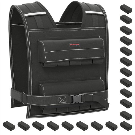 SPORTNOW Gilet lesté - veste lestée ajustable 20 kg