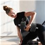 HOMCOM Ensemble d'haltères courtes total 25 kg - dumbbell paires - poids réglable - barres incluses - entraînement musculaire & 