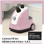 HOMCOM Défroisseur vapeur vertical défroisseur à vêtements 1,4 L 1950 W débit vapeur 32g/min tige telescopique rose noir