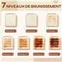 HOMCOM Ensemble bouilloire et grille-pain en inox 2200 W et 1,7 L, grille-pain 2 tranches, 7 niveaux de brunissage, chauffage ra