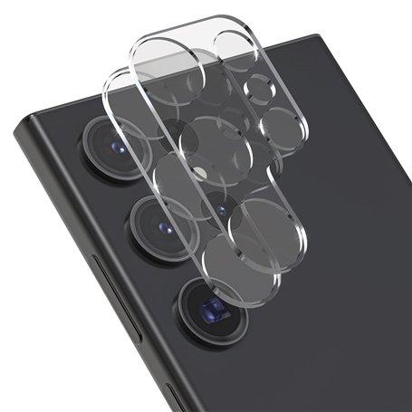 PHONILLICO Protection Caméra pour Samsung Galaxy S23 Ultra [Lot de 2] Verre Trempé Lentille Appareil Photo Arrière Film Protecti