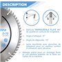 DIAMWOOD - Lame de Scie Circulaire Bois Alu HM Finition Scie à Onglet | Découpe Parfaite | Diamètre 254 mm | 72 Dents Trapézoïda