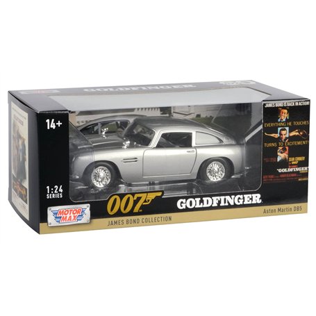OPO 10 - Voiture Miniature reproduite à l'échelle 1/24 Compatible pour Aston Martin DB5 James Bond Collection Goldfinger - Motor