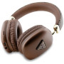 CG Mobile Guess Casque sans Fil en Cuir PU avec Logo Triangle 4G Marron