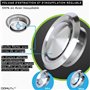 DOMUX Bouche VMC 125 mm Inox - Bouche aération réglable ronde 125 mm - Extraction ou insufflation - En acier inoxydable 304 pour