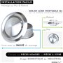 DOMUX Bouche VMC 125 mm Inox - Bouche aération réglable ronde 125 mm - Extraction ou insufflation - En acier inoxydable 304 pour