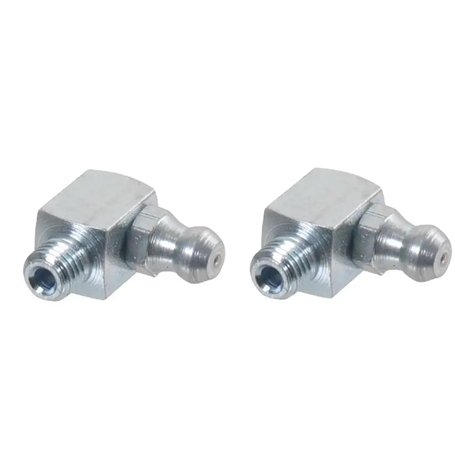 cyclingcolors 2x graisseur coudé 1/4 UNF angle 90° embout graissage pompe à graisse manuelle hydraulique tracteur engin agricole