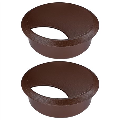 cyclingcolors 2X Passe câble Bureau Table Fil diamètre 70mm encastrable Cordon Prise Ordinateur écran Accessoire ameublement (Ma