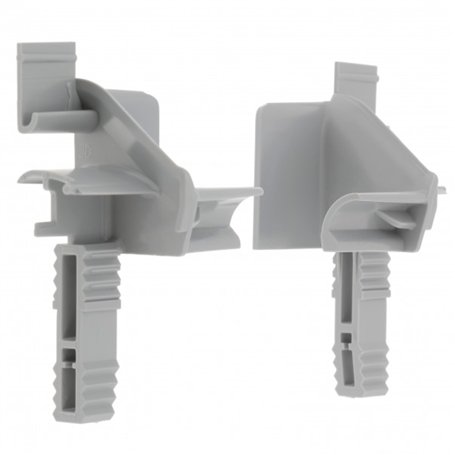 cyclingcolors 2x Tulipe volet roulant modèle Aluréno ZF pour lames de 12 à 15mm PVC gris Entonnoir Rail de guidage Universel Pro