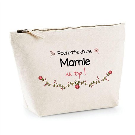 Trousse Mamie au Top | Idée Cadeau Anniversaire Noël Fête des Grand-Mères Pochette Maquillage Toilette