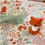 Parure de lit imprimée 140x200 cm Enfant - Housse de Couette 140x200 cm + 1 Taie d'oreiller 63x63 cm Motif Animaux de la forêt V