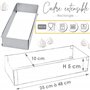 SCRAP COOKING 1916 Cadre Pâtissier Rectangulaire Extensible en Inox – Moule Rectangle Longueur Ajustable Réglable de 25 à 48 cm