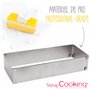 SCRAP COOKING 1916 Cadre Pâtissier Rectangulaire Extensible en Inox – Moule Rectangle Longueur Ajustable Réglable de 25 à 48 cm