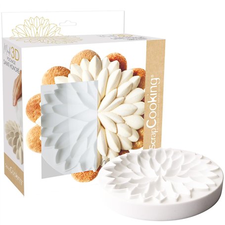 ScrapCooking - Moule Dessus de Tarte & Entremets « Saint-Honoré » - Moule Silicone 3D en Relief - Ø21 x 2
