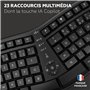 MOBILKTY Lab – Ergo C30W – Combo Clavier + Souris sans Fil Ergonomique – AZERTY, Repose-Poignets, Disposition Ergonomique, Incli