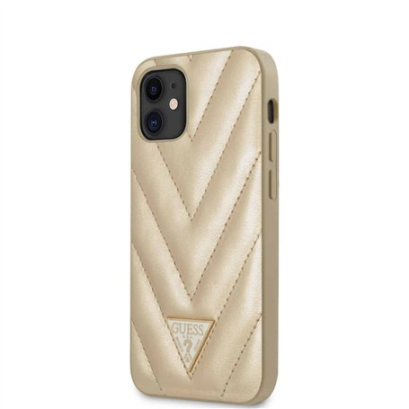 GUESS GUHCP12SPUVQTMLBE V-Quilted Collection Coque pour iPhone 12 Mini 5