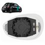 Glace de Rétroviseur Extérieure avec support et chauffage (Dégivrante) pour côté passager (AVANT DROITE) compatible pour Fiat 50