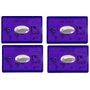 CANOCEA Lot de 4 Etuis Porte Carte Rigide Violet Transparent