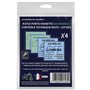 Idée pro mobilité® Protection Vignette Assurance & Contrôle Technique Auto/Moto – Lot de 4 – Film Transparent Adhésif, Étanche –