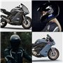 Biomar Labs Set (4pcs) Autocollants en Vinyle No Fear No Limit Eyes Yeux Stickers Decals pour Voiture Fenêtre Porte Moto Casque 