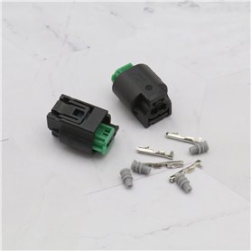 GROHE Even Plaque de Commande, Double Touche Interrompable, Economie d'Eau, Montage Horizontal ou Vertical, ABS, Glossy Black, 3