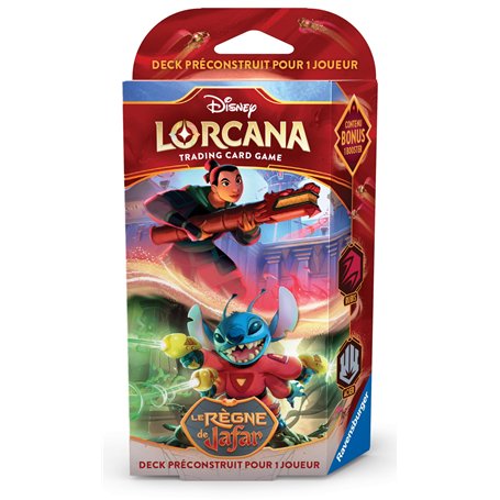 Ravensburger Disney Lorcana TCG : Deck préconstruit 1 Joueur Le Règne de Jafar - Mulan & Stitch