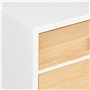 Relaxdays Boîte à tiroirs, Bambou et MDF, Mini-Commode 2 Compartiments, HxLxP : 14x33x21 cm, Organiseur, Nature/Blanc