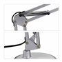Relaxdays Lampe de Chevet rétro, Bras articulé, Douille E27, Abat-Jour inclinable, métal, pour Bureau/Table, argenté