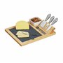 Relaxdays Plateau de fromages & Plateau en Ardoise