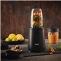 N8WERK Batidora Nutrition Mightnight Edition | batidora de pie para batidos y cócteles con trituración de hielo | cuchillas de a